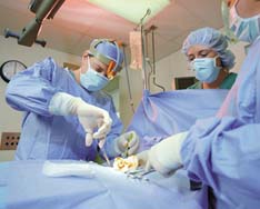 Surgery in process